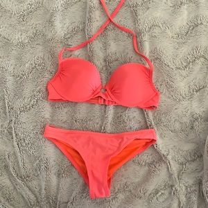 Pink bathing suit set